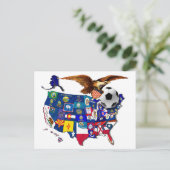 Carte Postale United States USA Soccer Eagle (Debout devant)
