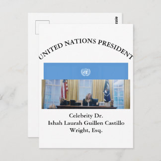CARTE POSTALE #UNITEDNATIONSPRESIDENT DR. #LAURAHCASTILLOS ESQ.