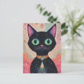 Carte Postale Univers cosmique futuriste atomique (Debout devant)