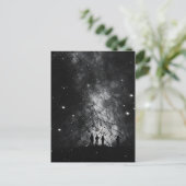 Carte Postale Univers étoilé silhouette art toile cosmique (Debout devant)
