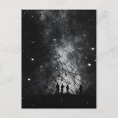 Carte Postale Univers étoilé silhouette art toile cosmique (Devant)