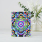 Carte Postale Univers Mandala Couleurs Psychédéliques (Debout devant)