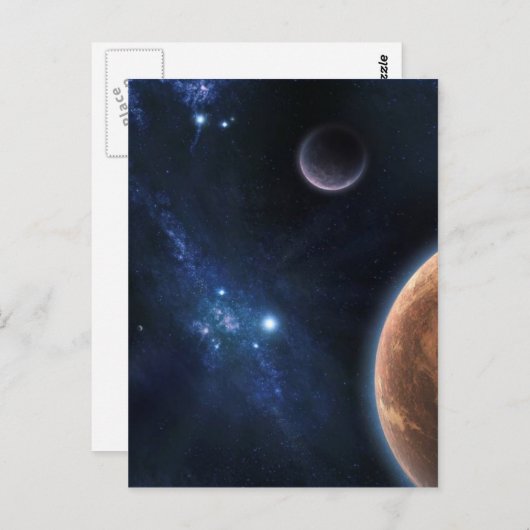 Carte Postale Univers spatial (Devant / Derrière)