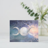 Carte Postale Univers Triple Lune Céleste Goddess Moonstone (Debout devant)