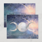 Carte Postale Univers Triple Lune Céleste Goddess Moonstone (Devant / Derrière)