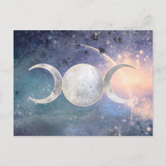 Carte Postale Univers Triple Lune Céleste Goddess Moonstone (Devant)