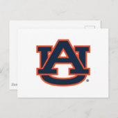 Carte Postale Université d'Auburn | Auburn UA Logo (Devant / Derrière)