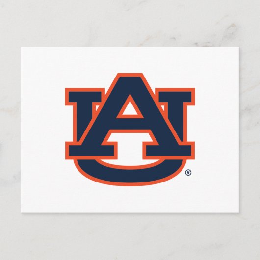 Carte Postale Université d'Auburn | Auburn UA Logo (Devant)