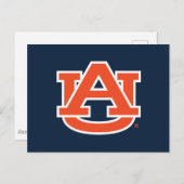 Carte Postale Université d'Auburn | Auburn UA Logo (Devant / Derrière)