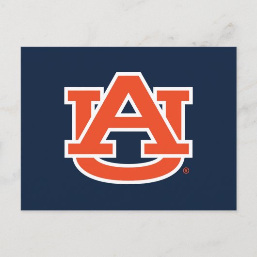 Carte Postale Université d'Auburn | Auburn UA Logo (Devant)