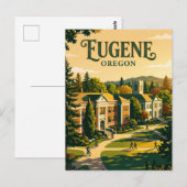 Carte Postale Université de l'Oregon États-Unis (Devant / Derrière)