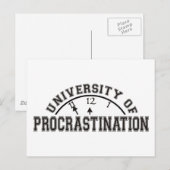 Carte Postale Université de Procrastination (Devant / Derrière)