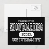 Carte Postale Université de snowboard Dark (Devant / Derrière)
