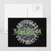 Carte Postale Université de snowboard - Tahoe City CA (Devant / Derrière)