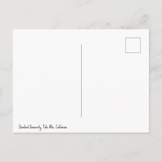 Carte Postale Université de Stanford à Twilight (Dos)