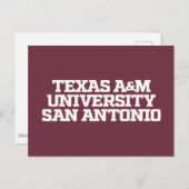 Carte Postale Université Texas A&M de San Antonio (Devant / Derrière)
