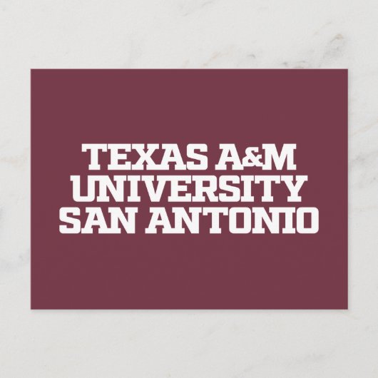 Carte Postale Université Texas A&M de San Antonio (Devant)