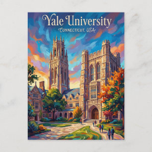 Carte Postale Université Yale Connecticut