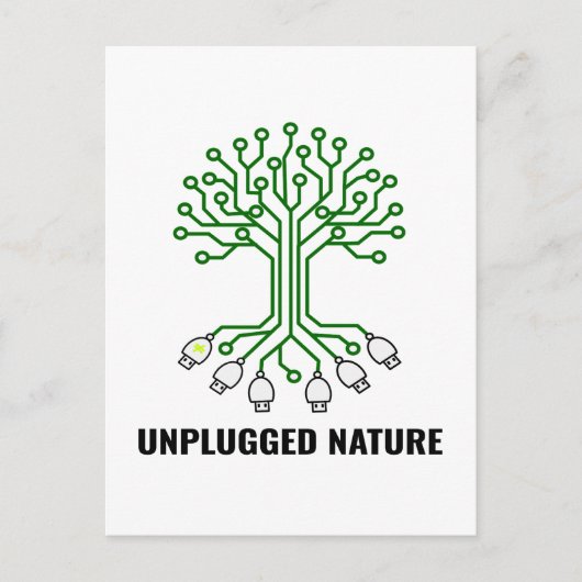 Carte Postale Unplugged Nature Circuit Tree USB (Devant)