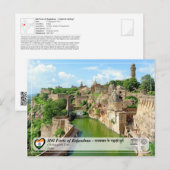 Carte Postale UNSECO, Hill Forts du Rajasthan - Fort Chittorgarh (Devant / Derrière)