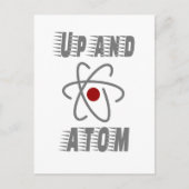 Carte Postale Up and ATOM, Science Humour Pun drôle (Devant)