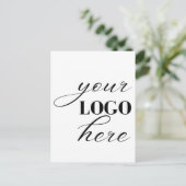 Carte Postale Upload Your Own Design Custom Text QR Code (Debout devant)