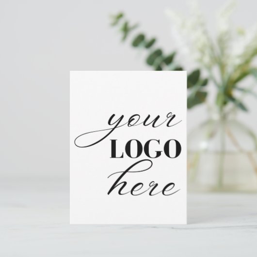 Carte Postale Upload Your Own Design Custom Text QR Code (Debout devant)