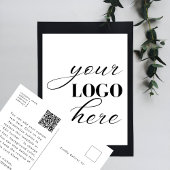 Carte Postale Upload Your Own Design Custom Text QR Code