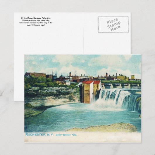 Carte postale Upper Genesee Falls (Devant / Derrière)