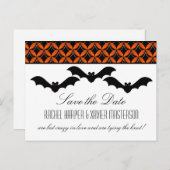 Carte postale "Uptown Glam Bats Halloween Save the (Devant / Derrière)