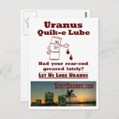 Carte Postale Uranus Quik-e Lube (Devant / Derrière)