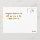 Carte Postale Uranus Quik-e Lube (Dos)