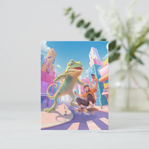 Carte Postale Urban Glide : Skateur Caméléon Géant Selfie