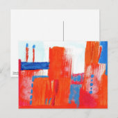 Carte postale "Urban Red" en acrylique (Devant / Derrière)