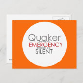 Carte Postale Urgence de Quaker (Devant / Derrière)