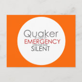 Carte Postale Urgence de Quaker (Devant)