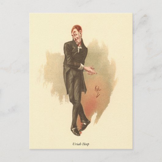 Carte Postale Uriah Heep par Kyd de David Copperfield de Dickens (Devant)