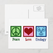 Carte Postale Urologie de l'amour pour la paix (Devant / Derrière)