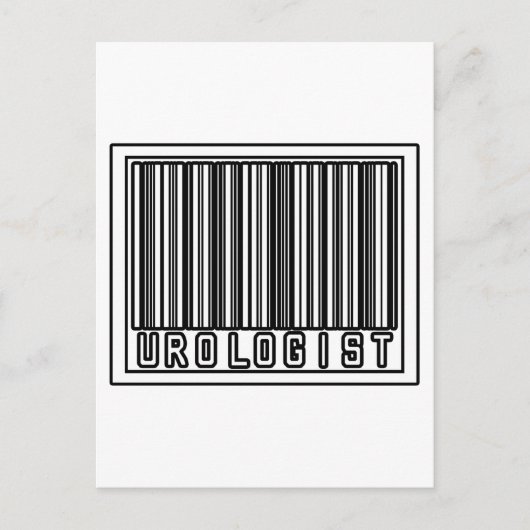 Carte Postale Urologiste à code barre (Devant)