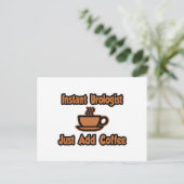 Carte Postale Urologiste Instant...Juste Ajouter Du Café (Debout devant)