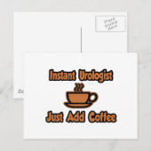 Carte Postale Urologiste Instant...Juste Ajouter Du Café (Devant / Derrière)