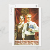 Carte Postale URSS CCCP Guerre froide Union soviétique Propagati (Devant / Derrière)
