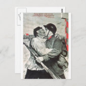 Carte Postale URSS CCCP Guerre froide Union soviétique Propagati (Devant / Derrière)