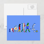 Carte Postale Uruguay football football Evolution cadeaux (Devant / Derrière)
