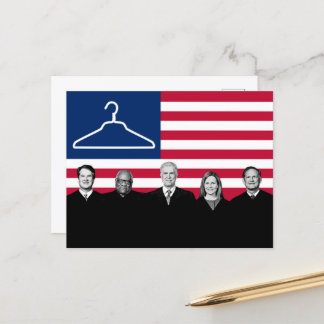 Carte Postale US Drapeau Porte-manteaux SCOTUS