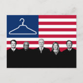 Carte Postale US Drapeau Porte-manteaux SCOTUS (Devant)