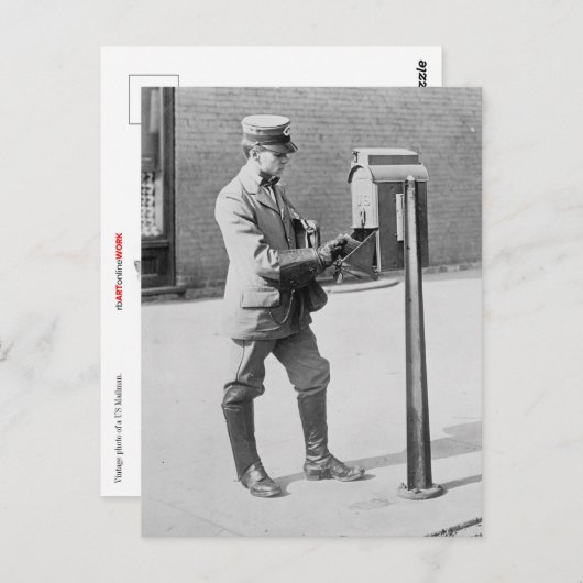 Carte Postale US Mailman (Devant / Derrière)