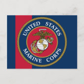 Carte Postale US Marine Corps - Bleu (Devant)