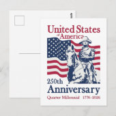 Carte Postale USA 250th Anniversary Semiquincentennial 1776-2026 (Devant / Derrière)