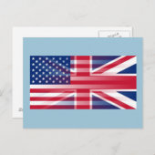 CARTE POSTALE USA BRITISH FLAG (Devant / Derrière)